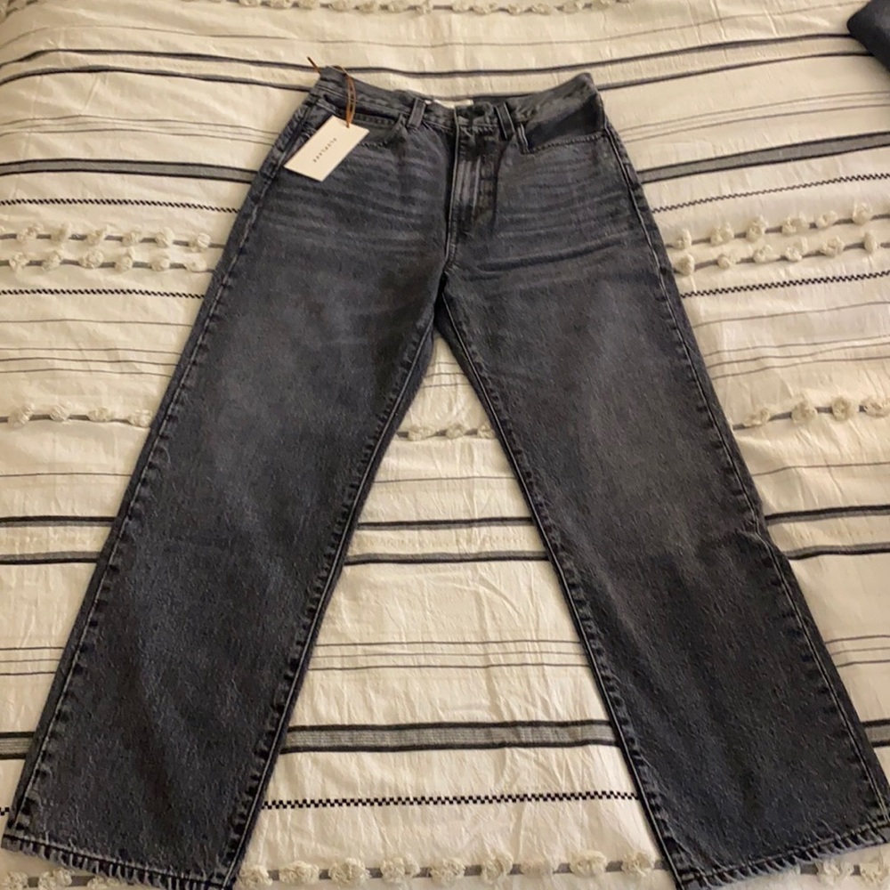 SLVRLAKE London cropped jeans, gray, denim - size 28